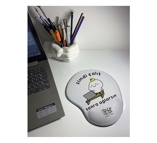 11. Rakkun Shop - Şimdi Çalış Sonra Ağlarsın Bilek Destekli Mouse Pad