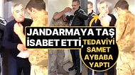 Alanyaspor-Beşiktaş Karşılaşmasında Atılan Taş Jandarmaya İsabet Etti: Tedaviyi Samet Aybaba Yaptı
