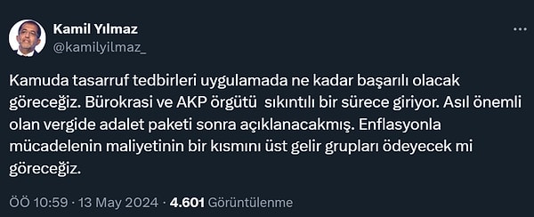 "Asıl önemli olan vergide adalet paketi"