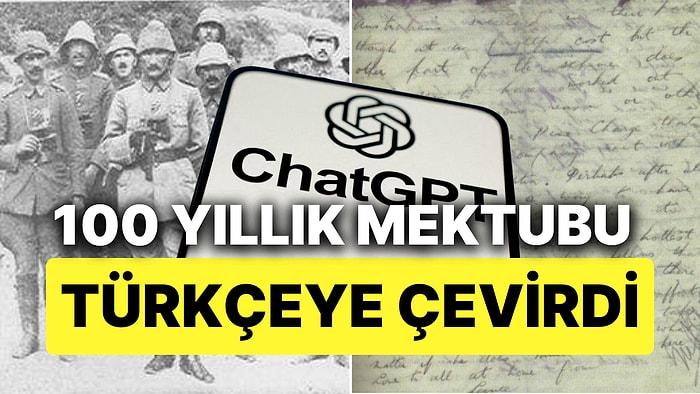 ChatGPT, Birinci Dünya Savaşı'ndan Kalma El Yazısı Mektubu Türkçeye Çevirdi