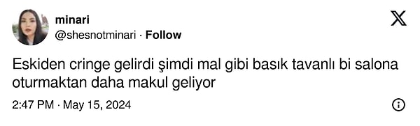 Görünen o ki zamanla bakış açılarımız da değişmiş. 👇