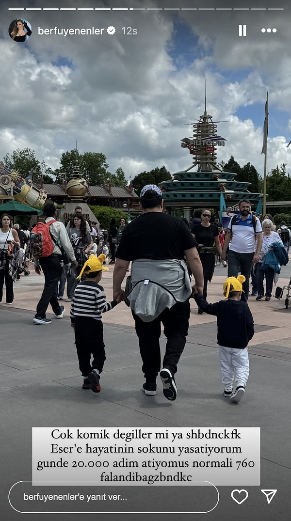 Eser Yenenler, Disneyland Paris'e götürdüğü çocuklarıyla hayatının sınavını verdi. Vermeye de devam ediyor.