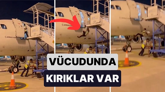 Bir Uçuş Görevlisi Kendisine Uçağın Merdiveni Haber Verilmeden Çekilince Yere Düştü