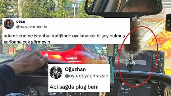 Dikiz Aynasına Cinsel Oyuncak Takan İstanbullu Taksici Milletin Diline Çok Fena Düştü