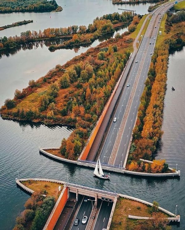 14. Hollanda'da bulunan Veluwemeer Su Kemeri.