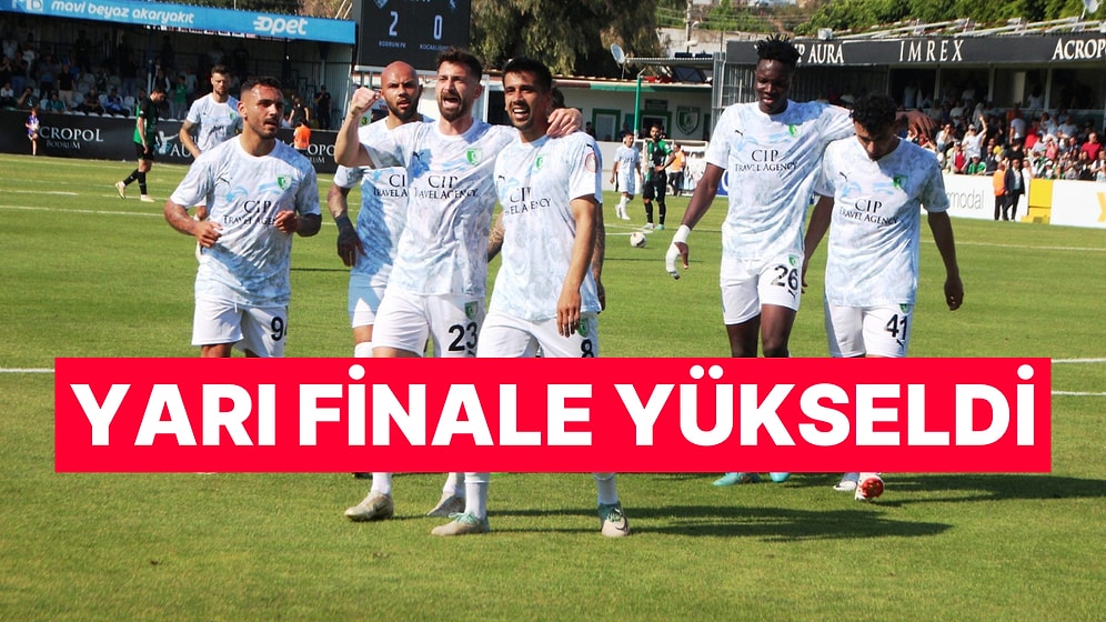 Bodrum FK Play-Off'ta İlk Turu Geçti! Yeşil-Beyazlılar Boluspor'u 2-0 Mağlup Etti