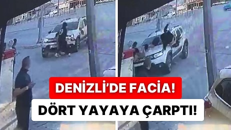 Denizli’de Karşıdan Karşıya Geçen Yayaya Çarpmamak İçin Ani Manevra Yapan Sürücü Dört Kişiye Çarptı