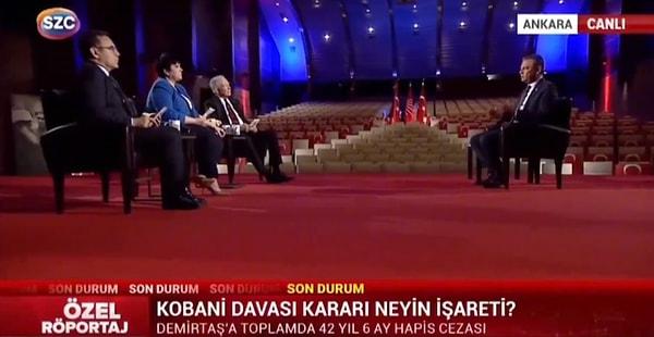 Sözcü TV’de İpek Özbey, Uğur Dündar ve Deniz Zeyrek’in sorularını yanıtlayan Özel’in açıklamaları şöyle: