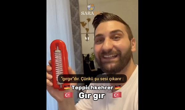 Bir sosyal medya kullanıcısı, Türkçe ve Almanca kelimeleri karşılaştırdı.