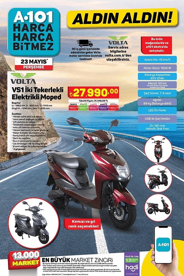 Volta VS1 İki Tekerlekli Elektrikli Moped 27.990 TL