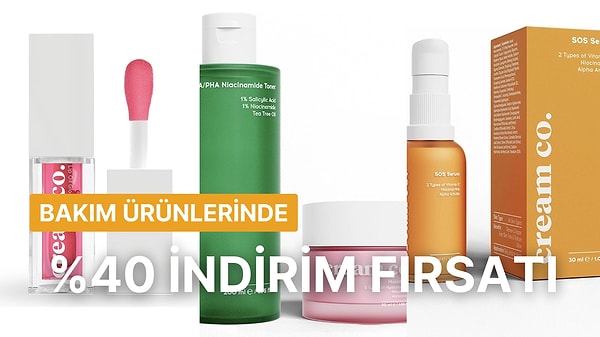 Bu içerik cildine önem verenler için.. Cream.Co markasının en sevilen ürünlerinde %40'a varan indirim fırsatını kaçırmanızı istemedik. Aşağıdaki içerikte indirimin yıldız ürünlerini görebilirsiniz.