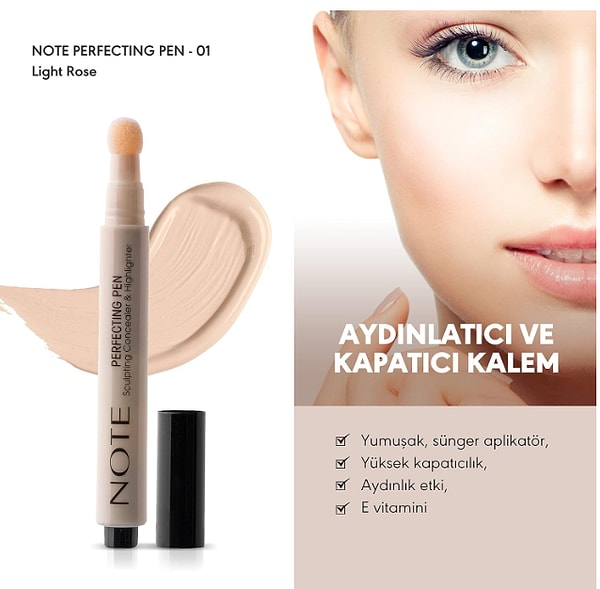 8. Note Perfecting Pen Aydınlatıcı Etkili Göz Altı Kapatıcısı Kalem 01