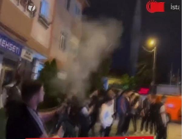 İstanbul'da bir genç, asker eğlencesi sırasında etrafında insanlar da varken havaya ateş açtı.