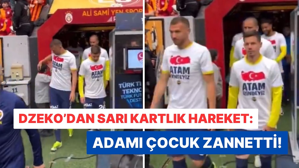 Maçın Gerginliği Gözlerine Vurdu: Edin Dzeko Yanından Geçtiği Adamı Çocuk Zannedip Başını Okşadı!