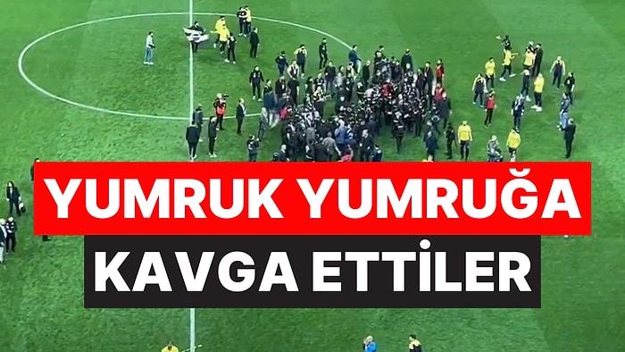 Fenerbahçe Yönetimi ve Futbolcular Maç Sonunda Galibiyeti Sahada Kutlamak İstedi Ortalık Karıştı!