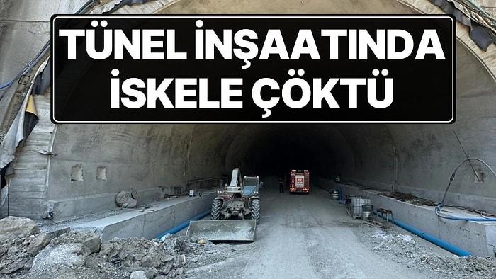 Tünel İnşaatında İskele Çöktü, Mahsur Kalan İşçiler Kurtarıldı
