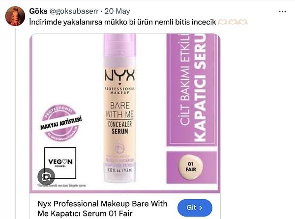 2. NYX Professional Makeup - Bare With Me Kapatıcı Serum