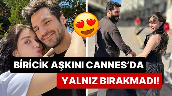 Eşi Özge Gürel'e Cannes'da Sürpriz Yapan Serkan Çayoğlu Aşkını Yerlere Göklere Sığdıramadı!