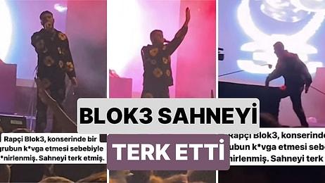 Yaralananlar Olmuş: Rapçi Blok3 Konserinde Problem Çıkaran Grubu Sakinleştiremeyince Sahneyi Terk Etti