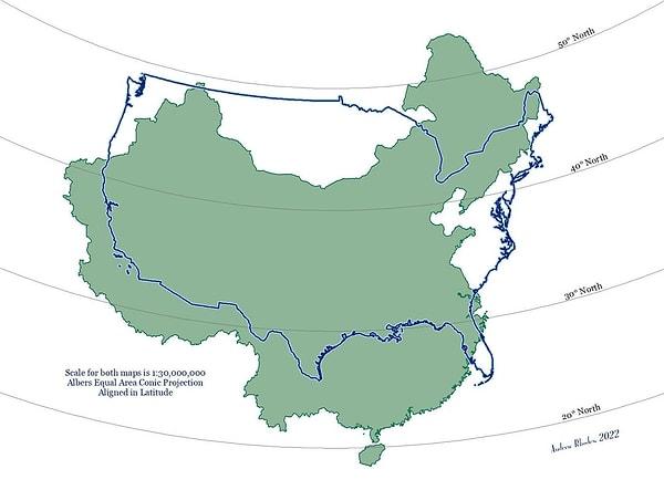 4. Amerika ve Çin'in boyutsal karşılaştırılması.