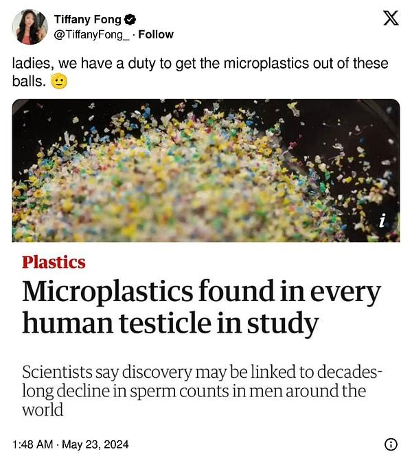 "Hanımlar, bu topların içindeki mikroplastikleri çıkarmak bizim görevimiz. 🫡" 👇