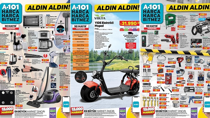 A101'e Elektrikli Moped Geliyor! 30 Mayıs 2024 A101 Aldın Aldın Kataloğu