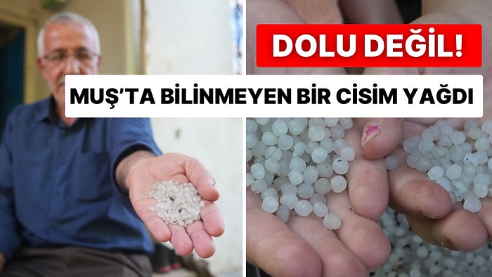 Muş’ta Etkili Olan Sağanaklarda  Erimeyen ve Bilinmeyen Bir Cisim Yağdı