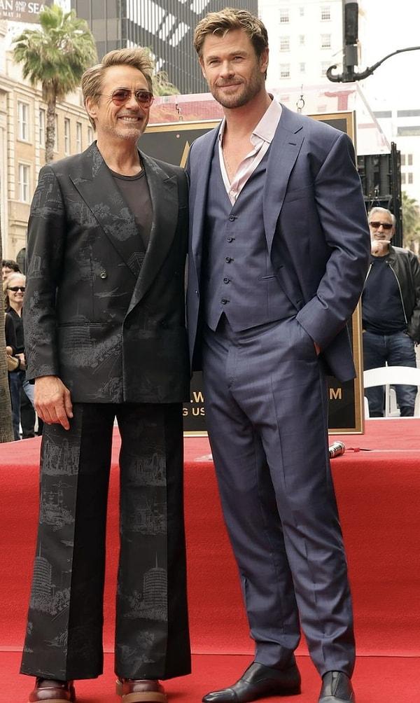 Chris Hemsworth & Robert Downey Jr.
