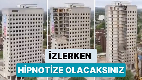 Dinamitle Uçurmak Yok mu? Bir Binanın Muazzam Düzenle Gerçekleştirilen Yıkımını İzlerken Hipnotize Olacaksınız