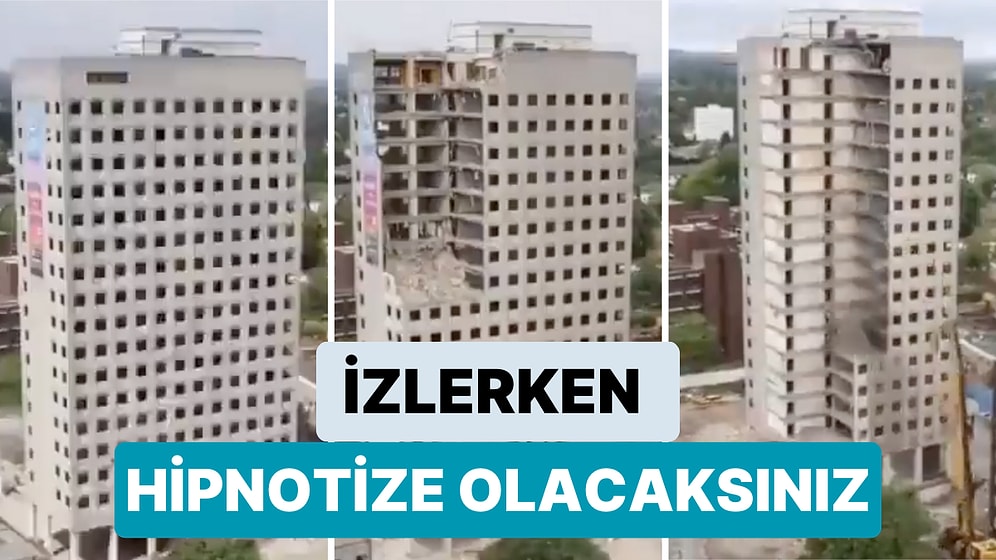 Dinamitle Uçurmak Yok mu? Bir Binanın Muazzam Düzenle Gerçekleştirilen Yıkımını İzlerken Hipnotize Olacaksınız