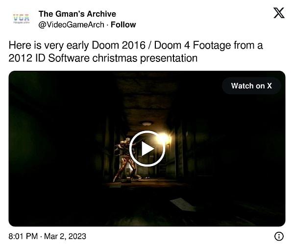Yeni Doom oyunu ise yolda gibi görünüyor.