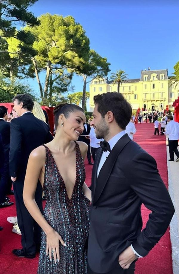 Derken, geçtiğimiz yıl Cannes'ta birlikte boy gösteren Hande Erçel ve Hakan Sabancı bu yıl da objektiflere yan yana yakalandı.