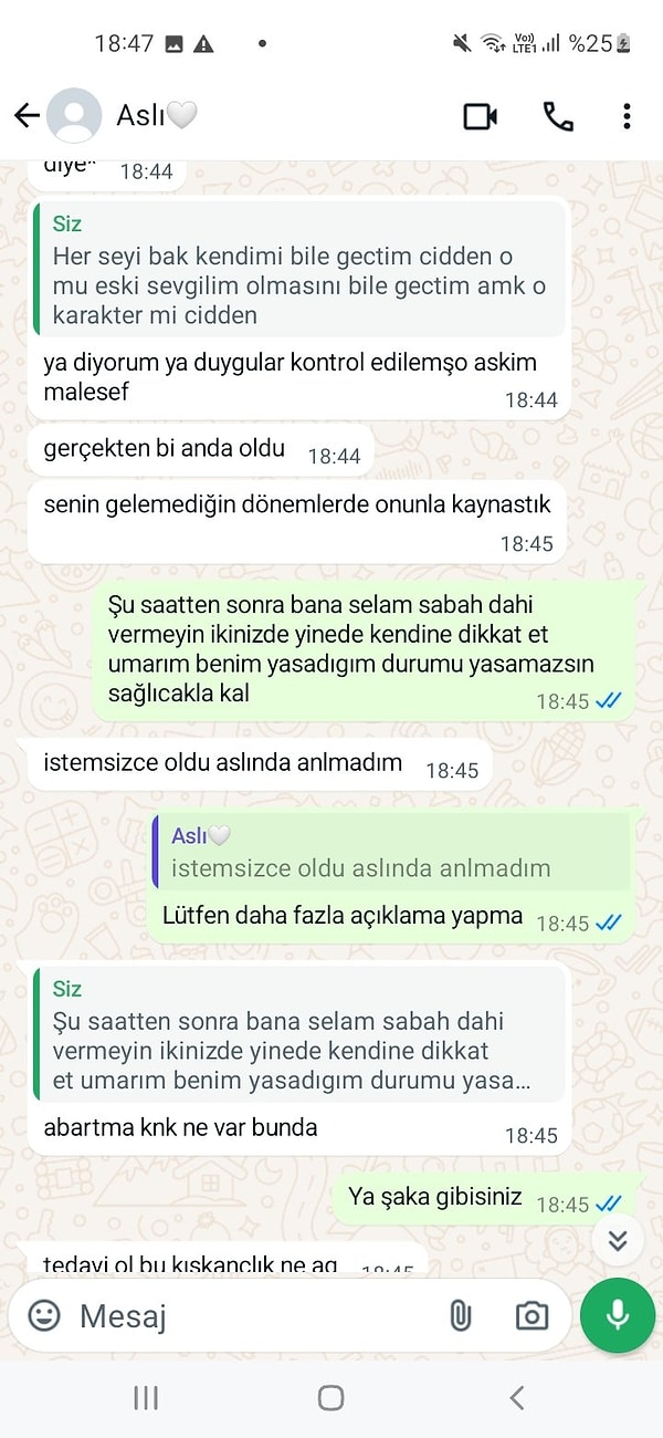 Mesajların devamında ise işler iyice kızıştı.