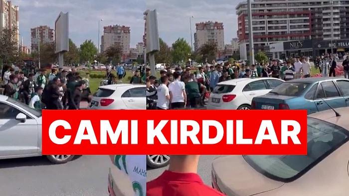 Maç Öncesinde Gerginlik: Konyasporlular Trafikte Galatasaray Taraftarına Saldırdı!