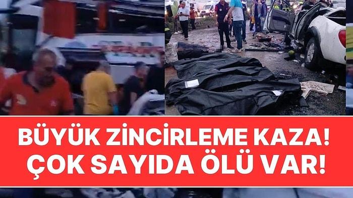 Mersin'de Zincirleme Trafik Kazası: Yolcu Otobüsü de Karıştı, Çok Sayıda Ölü ve Yaralı Var!