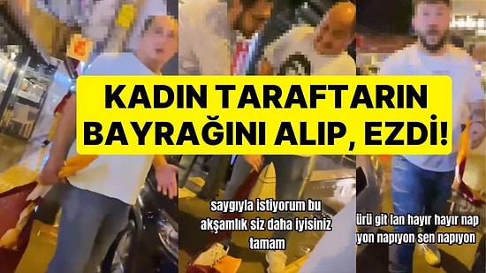 Şampiyonluk Kutlayan Kadın Taraftarın Bayrağını Elinden Alıp, Ezdi! 'Burada Kutlama Yok, Olamaz'