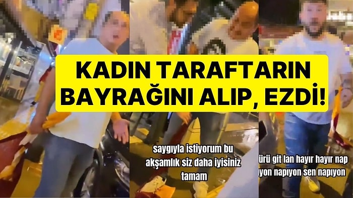 Şampiyonluk Kutlayan Kadın Taraftarın Bayrağını Elinden Alıp, Ezdi! 'Burada Kutlama Yok, Olamaz'