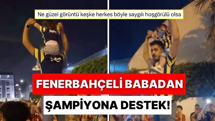 Galatasaray’ın Şampiyonluk Kutlamalarından Alkış Toplayan Görüntü: Fenerbahçeli Baba ve Tatlı Kızı