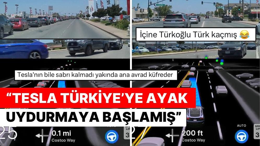 Tesla’nın Otonom Sürüş Sistemi FSD Trafikte Kaynak Yapınca “İşin İçinde Kesin Türkler Vardır” Dedirtti