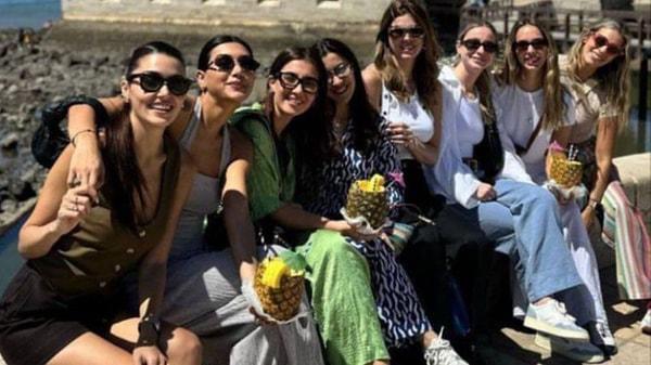 Cannes'dan hemen önce Hande Erçel, müstakbel eltisi Nazlı Sabancı'nın da içinde olduğu bir grup kız arkadaşıyla Lizbon'a tatile gitmişti hatırlarsanız.