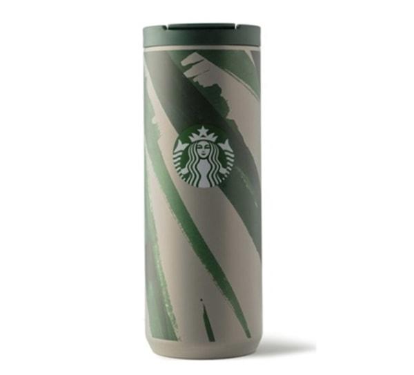 7. Starbucks® Klasik Seri Termos - Gri-Yeşil Renkli 473 ml