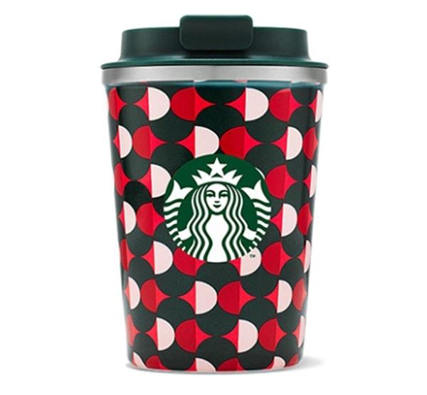 13. Starbucks® Desenli Paslanmaz Çelik Termos - Renkli - 355 ml - 11147385