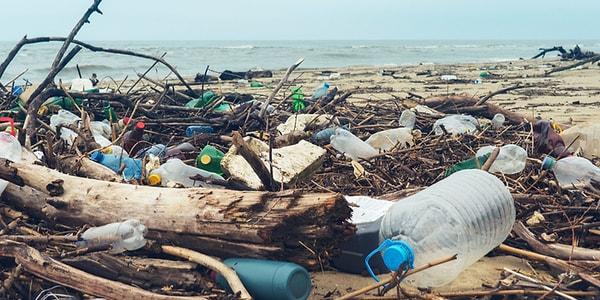 AB'nin yaptığı açıklamaya göre, plajlarda bulunan en çok bulunan tek kullanımlık plastik maddeler arasında yer alıyor.