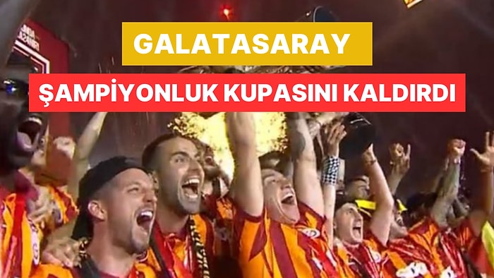 Galatasaray Süper Kupayı ve Süper Lig Şampiyonluk Kupasını Aynı Anda Kaldırdı!