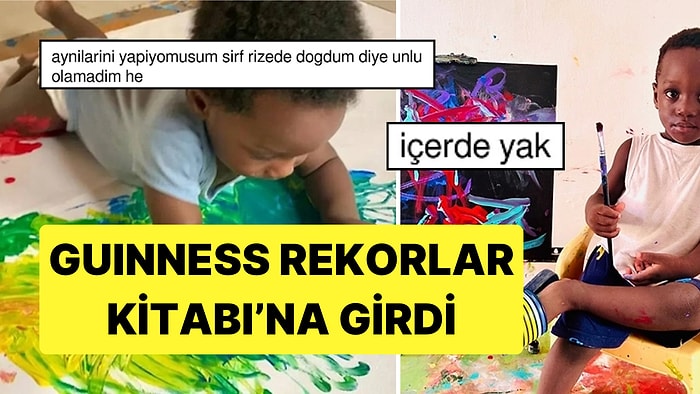 Guinness Rekorlar Kitabına Girmeyi Başaran 1.5 Yaşındaki Ressam Goygoycuların Hedefi Oldu