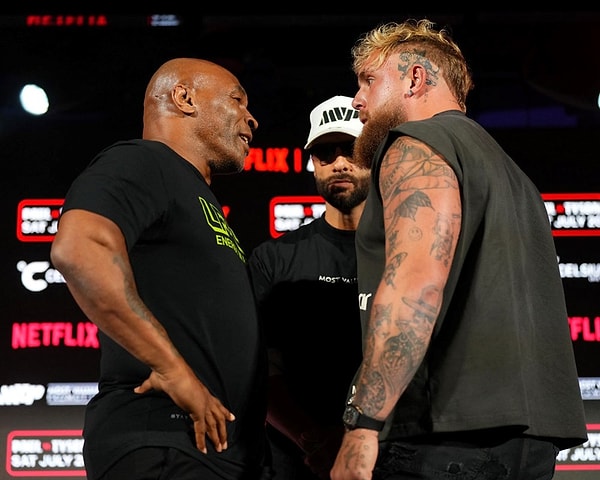 Dünyaca ünlü eski Dünya Ağır Siklet Boks Şampiyonu Mike Tyson ve ünlü Youtuber ve dövüşçü Jake Paul 20 Temmuz 2024 Cumartesi günü ringde karşı karşıya gelecek.