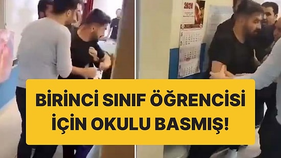 Yakınlarıyla Okul Basmıştı: Kızıyla Kavga Eden Birinci Sınıf Öğrencisini Dövmek İstemiş