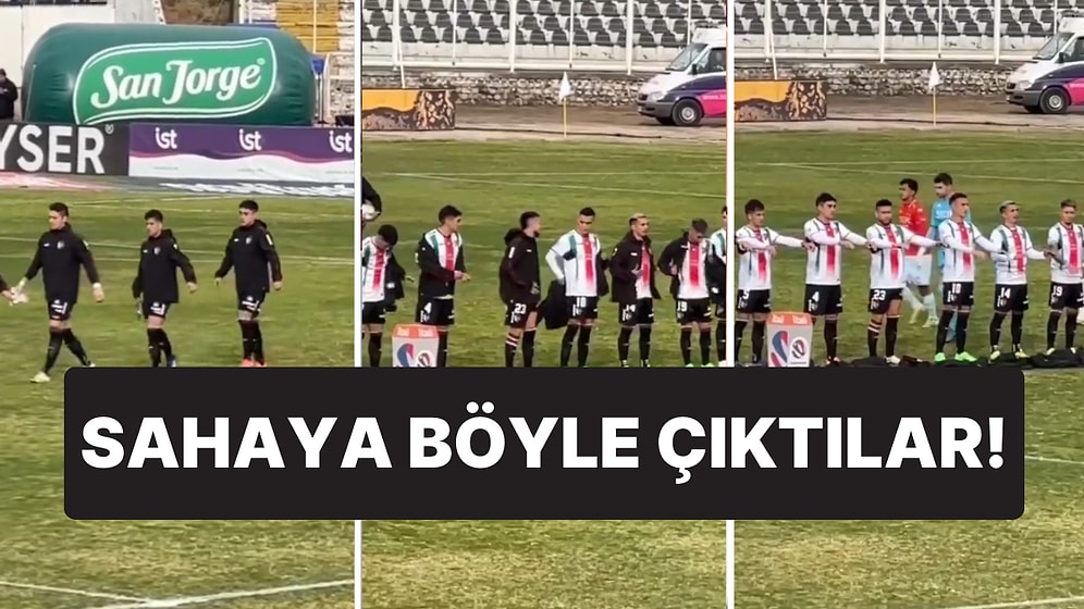 Yeşil Sahada Alkışlanacak Protesto: İsrail’in Katliamına Böyle Tepki Gösterdiler