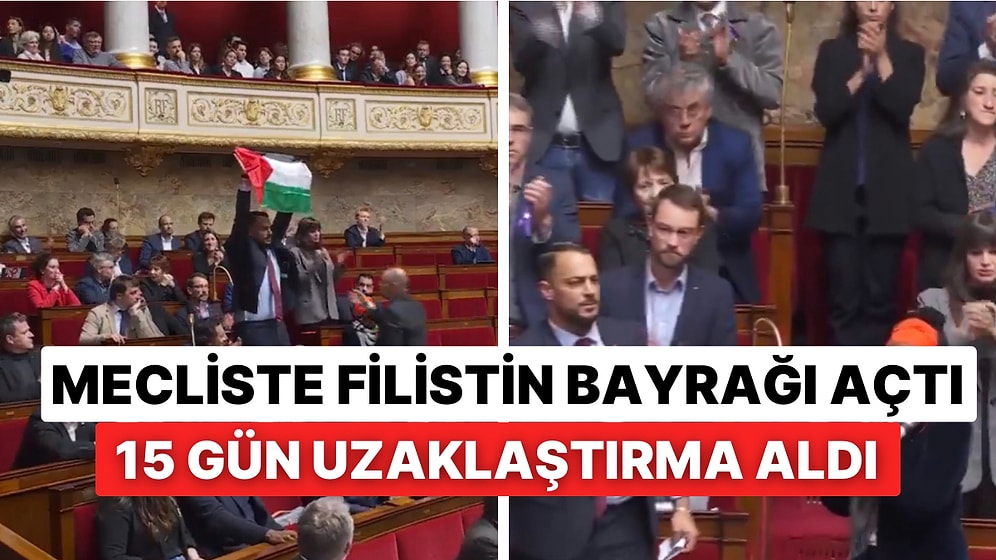 Fransa’da LFI Partisi Milletvekili Meclis Toplantısında Filistin Bayrağı Açarak Alkışları Topladı