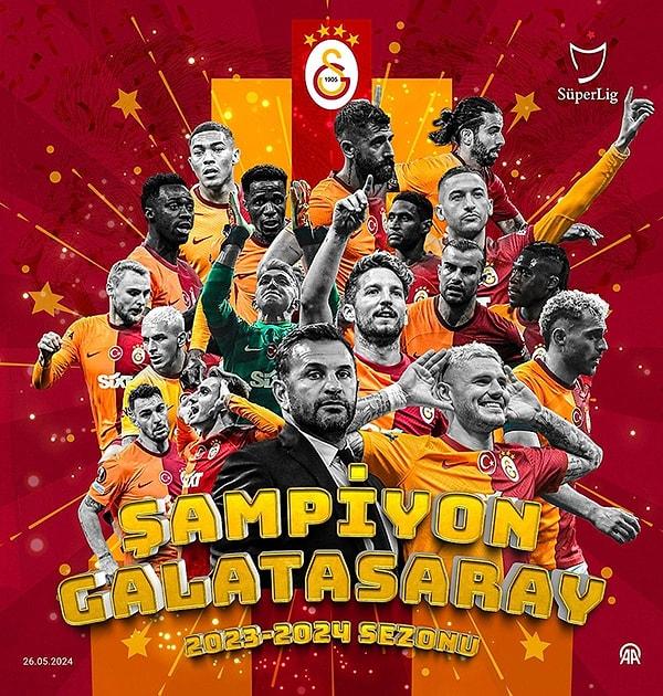 Süper Lig'in 38. ve son haftasında Galatasaray, konuk olduğu Konyaspor'u 3-1 mağlup ederek sezonu şampiyon tamamlamıştı.